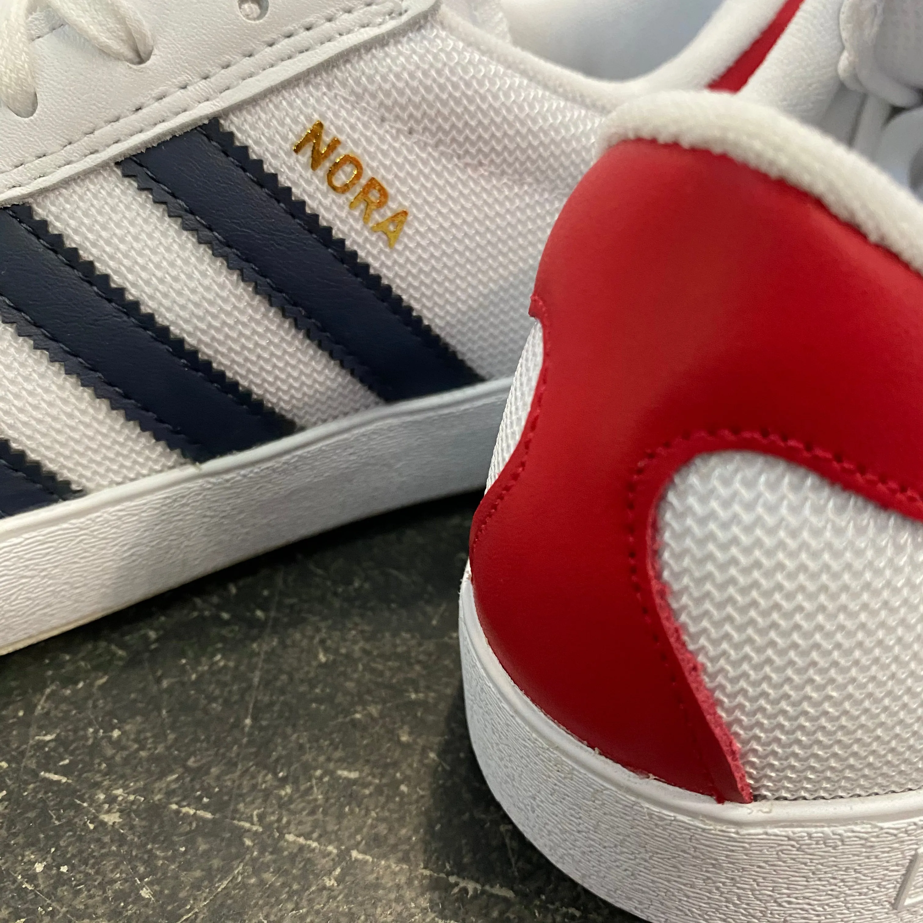 Adidas Nora White/Navy/Scarlet
