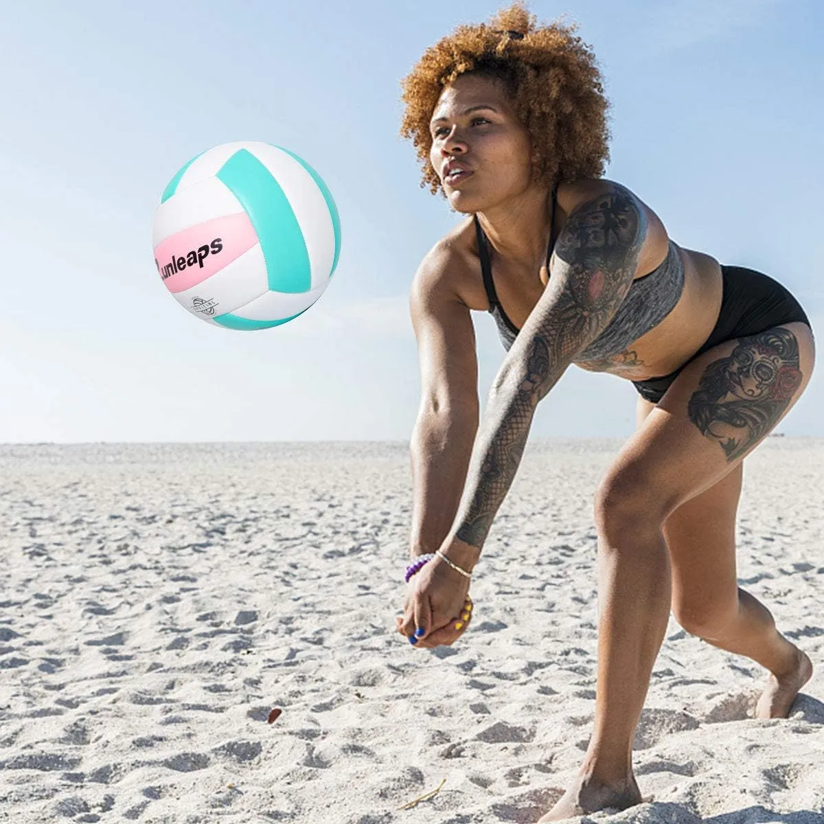 Runleaps Volleyball, beach volley ball entranement pour la plage, l'extrieur et l'intrieur Taille 5 Fitnessterapy